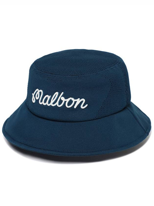 Amosa knit bucket hat DARK BLUE - MALBON GOLF - BALAAN 1