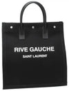 Rive Gauche Canvas Tote Bag Black - SAINT LAURENT - BALAAN 2