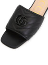 Double G Leather Slide Slippers Black - GUCCI - BALAAN 8