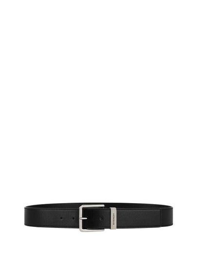 Square Buckle Leather Belt Black - GIVENCHY - BALAAN 2