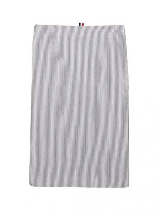 Lowride seersucker mid calf pencil skirt women s - THOM BROWNE - BALAAN 1