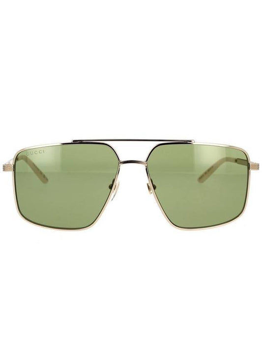 Eyewear Metal Aviator Sunglasses Gold Green - GUCCI - BALAAN.