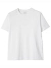 Women's Embroidered Oak Leaf Crest Cotton Short Sleeve T-Shirt White - BURBERRY - BALAAN 2