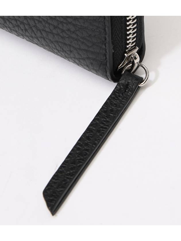 Stitched Grain Leather Zip Around Long Wallet Black - MAISON MARGIELA - BALAAN 5