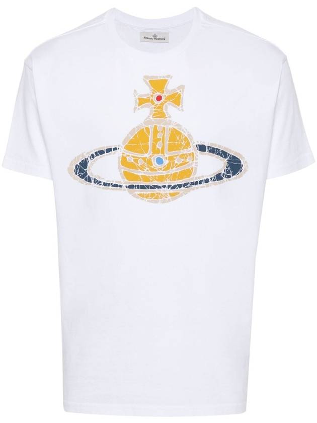 Women's Print Logo Short Sleeve T-Shirt White - VIVIENNE WESTWOOD - BALAAN 2