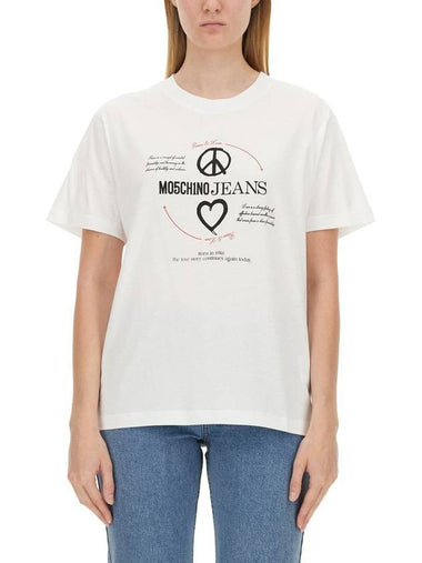 Moschino Jeans T-Shirt With Print - MOSCHINO - BALAAN 1