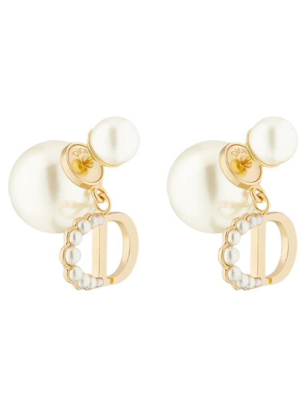 Tribales Resin Pearl Earrings Gold - DIOR - BALAAN 1