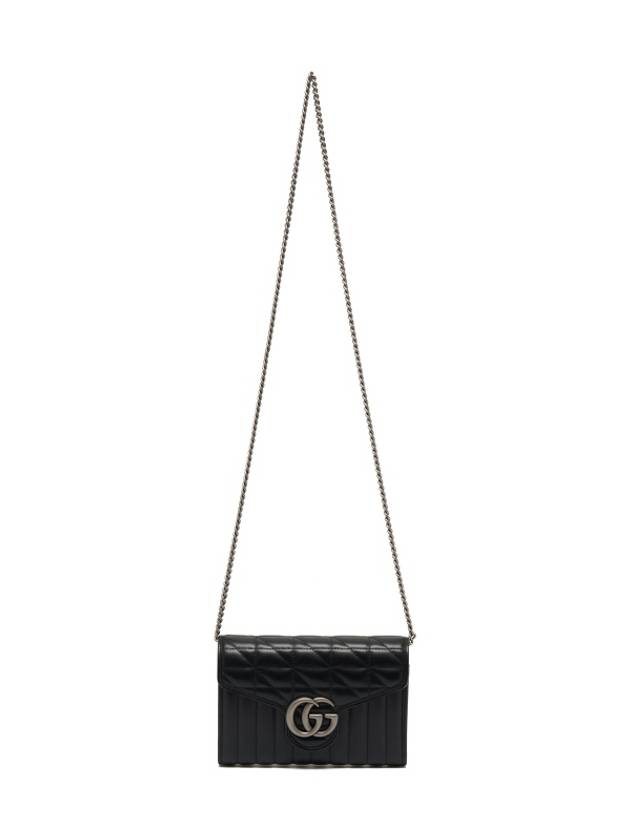 GG Marmont Matelasse Leather Mini Cross Bag Black - GUCCI - BALAAN 4