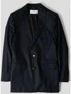 Virgin Wool Two-Button Jacket Black - AMI - BALAAN 2