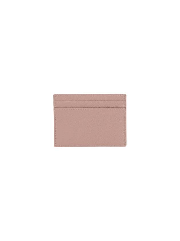 Casandre Small Grain Leather Card Wallet Greysih Brown - SAINT LAURENT - BALAAN 3