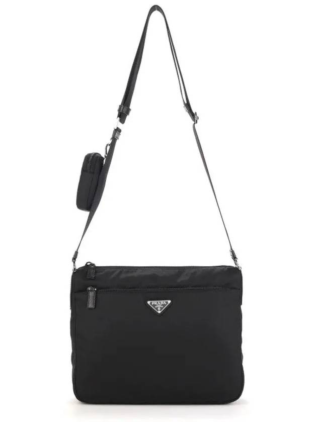 Triangle Logo Re-Nylon Pocket Cross Bag Black - PRADA - BALAAN 5