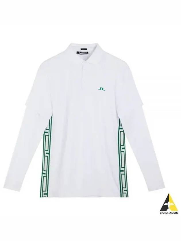 Men's Liam Regular Fit Long Sleeve PK Shirt White - J.LINDEBERG - BALAAN 2