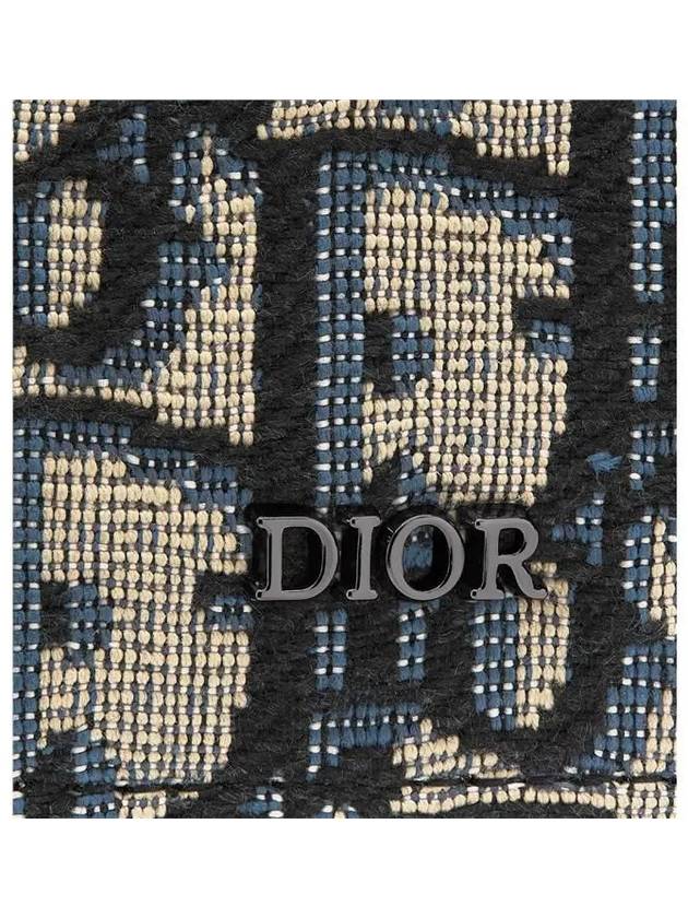 Compact Wallet Beige & Black  Oblique Jacquard - DIOR - BALAAN 6