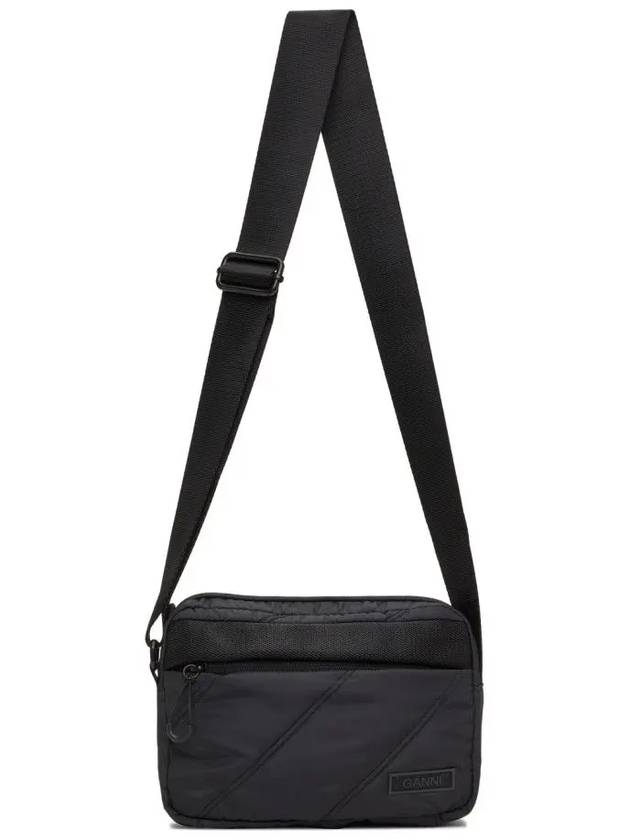 Qualted Recycled Tech Festival Shoulder Strap Bag Black - GANNI - BALAAN 5