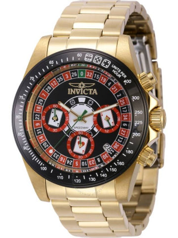 Invicta Speedway Roulette Casino Chronograph GMT Quartz Black Dial Men's Watch 44644 - INVICTA - BALAAN 1