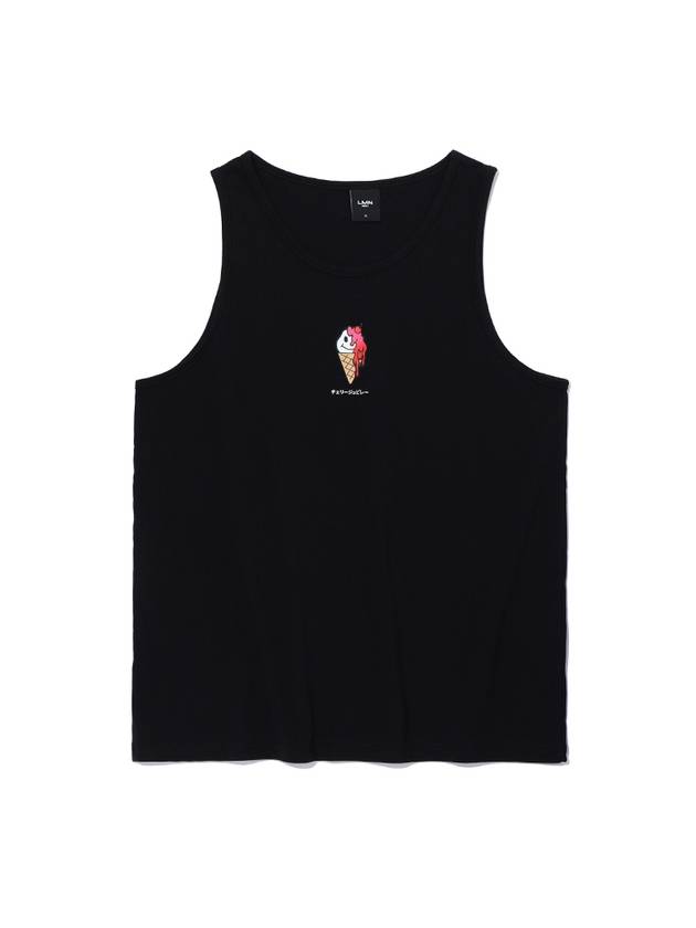 Unisex Ice Cream Sleeveless Tea Black - LMN3011 - BALAAN 1