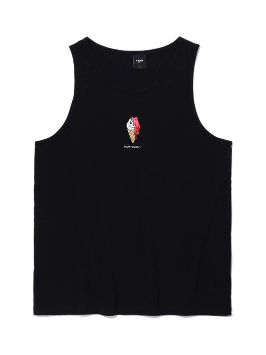 Unisex Ice Cream Sleeveless Tea Black - LMN3011 - BALAAN 1