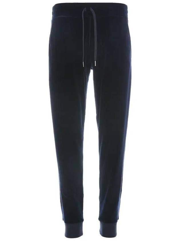 Drawstring Velvet Track Pants Navy - TOM FORD - BALAAN 3