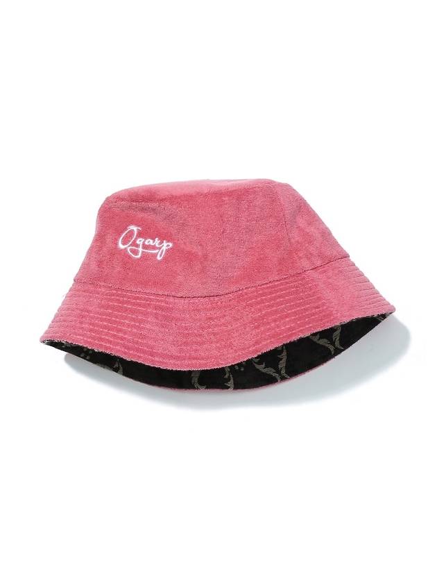 JACQUARD PATTERN WARM BUCKET HAT PINK - OGARP - BALAAN 1