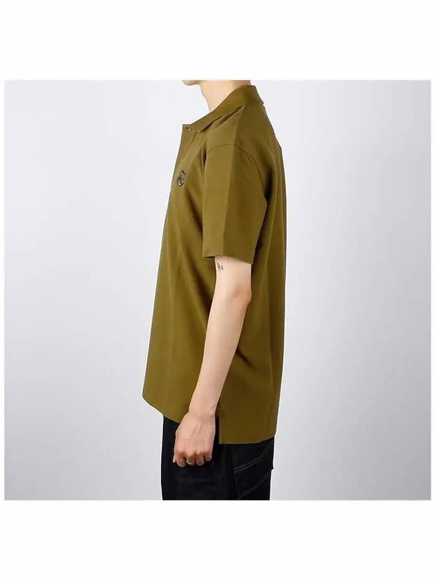 Bold Fox Head Patch Comfort Polo Shirt Khaki Green - MAISON KITSUNE - BALAAN 4