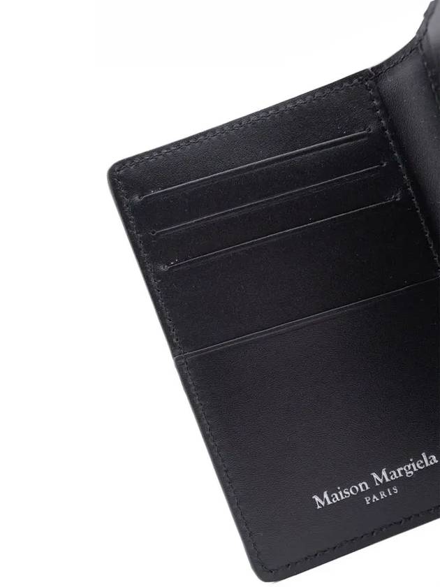 Stitched Bi-Fold Leather Card Wallet Black - MAISON MARGIELA - BALAAN 5