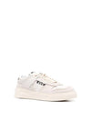 Logo Print Leather Low-Top Sneakers White - MSGM - BALAAN 3