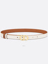 30 Montaigne Reversible Smooth Calfskin Belt Ivory Brown - DIOR - BALAAN 3