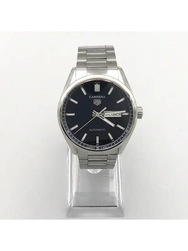 WBN2012 CARRERA Classic Day Date Caliber 5 See through Back Automatic Blue Dial Steel Men s Watch - TAG HEUER - BALAAN 5