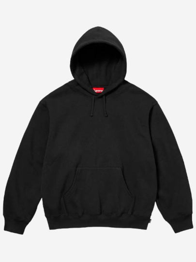 Satin applique hooded sweatshirt black - SUPREME - BALAAN 2