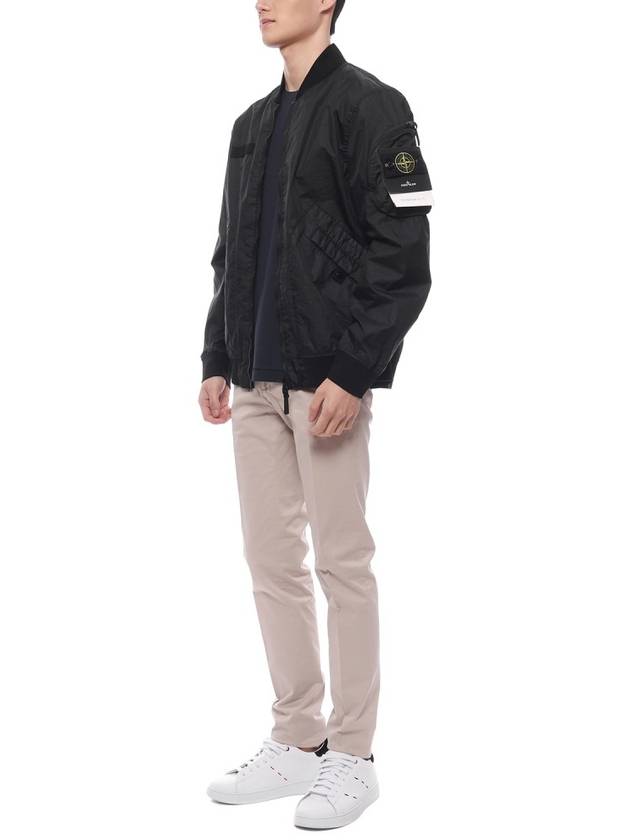 Membrana 3L TC Breathable and Water-Resistant Bomber Jacket Black - STONE ISLAND - BALAAN 5