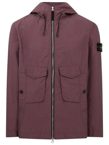 Wappen Patch Micro Reps Hooded Jacket Purple - STONE ISLAND - BALAAN 1