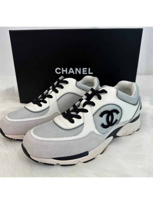 CC logo men s sneakers gray G39068 - CHANEL - BALAAN 1