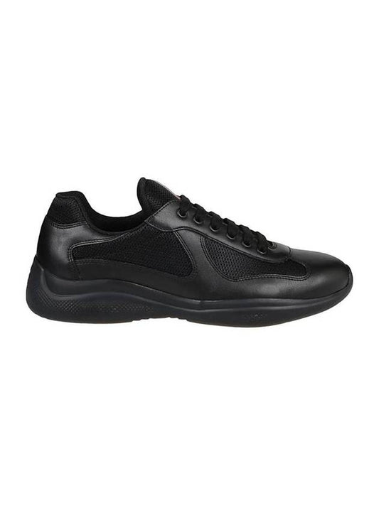 America's Cup Leather Low Top Sneakers Black - PRADA - BALAAN 1