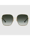 square frame sunglasses gold metal gray 648494I33308012 - GUCCI - BALAAN 1