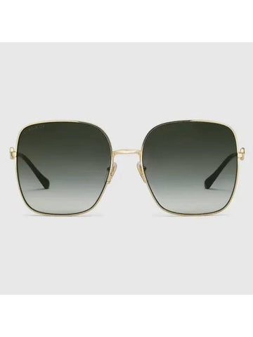 square frame sunglasses gold metal gray 648494I33308012 - GUCCI - BALAAN 1