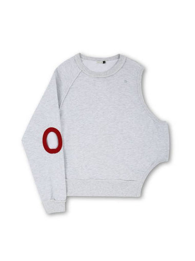 NX Asymmetry Sweatshirts Melange Grey - YOUCHE PRET A PORTER - BALAAN 1