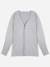 V-Neck Pleated Cardigan Grey - ISSEY MIYAKE - BALAAN 2