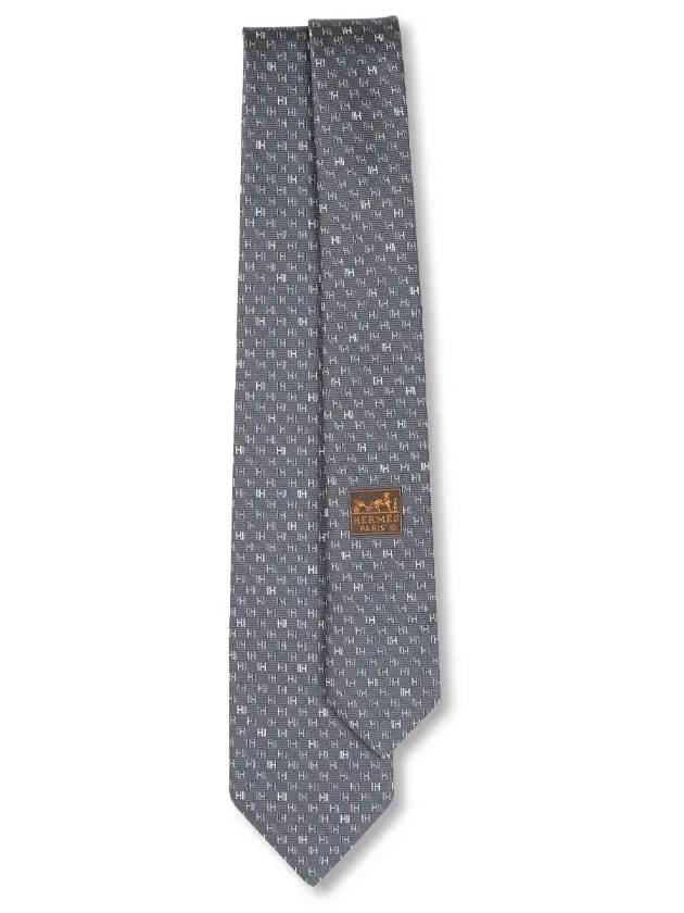 H Speed ​​Silk Tie Grey - HERMES - BALAAN 2