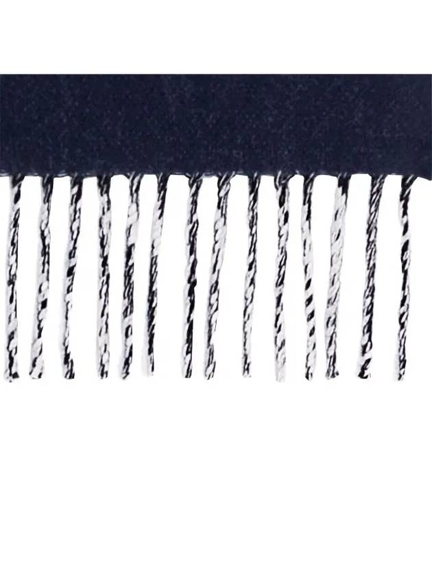 Monogram Shadow Wool Cashmere Scarf Navy - LOUIS VUITTON - BALAAN 5