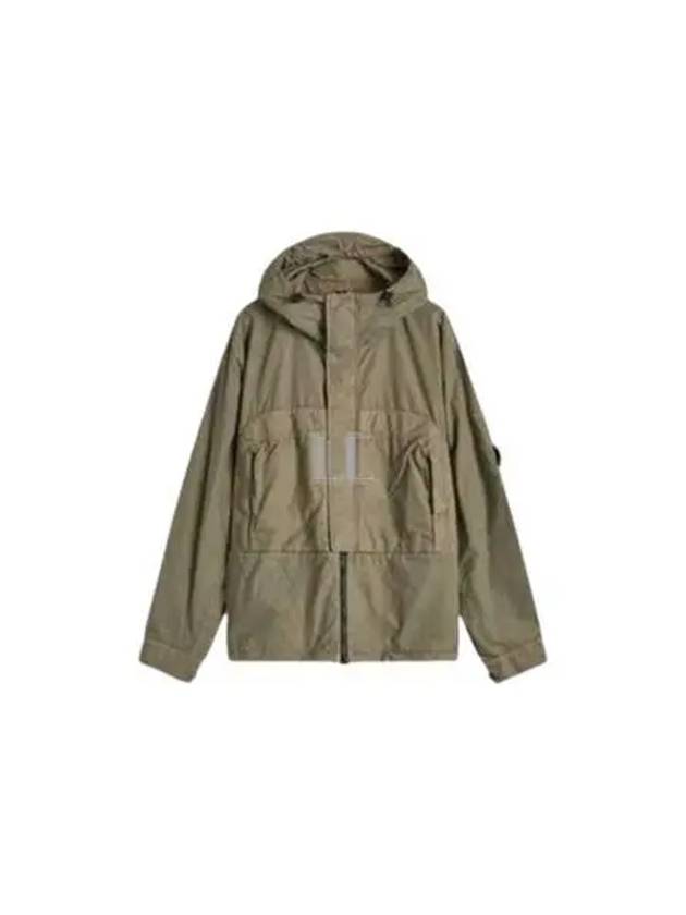 Flatt Nylon Overshirt Hooded Jacket Brown - CP COMPANY - BALAAN 2