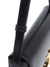 Claude Shiny Calfskin Shoulder Bag Black - CELINE - BALAAN 10