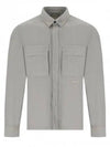 Broken Linen Cotton Long Sleeve Shirt Grey - CP COMPANY - BALAAN 2