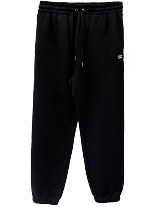 Triomphe Embroidered Track Pants Black - CELINE - BALAAN 2