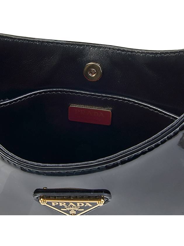 Cleo Patent Leather Shoulder Bag Black - PRADA - BALAAN 11