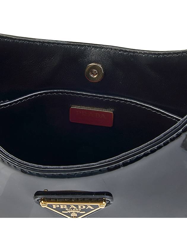 Cleo Brushed Leather Shoulder Bag Black - PRADA - BALAAN 11