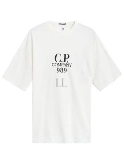 20/1 Jersey Boxy Logo Short Sleeve T-Shirt White - CP COMPANY - BALAAN 2