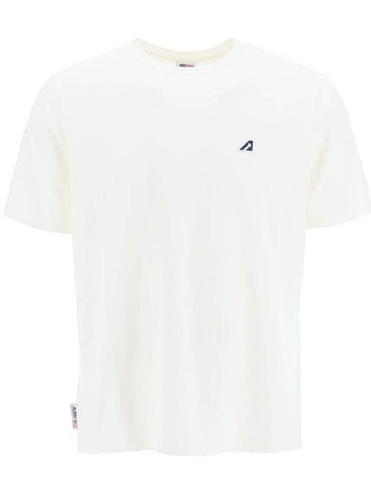 Iconic Logo Crew Neck Short Sleeve T-Shirt White - AUTRY - BALAAN 1