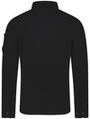 Oversized Organic Gabardine Long Sleeve Shirt Black - CP COMPANY - BALAAN 3