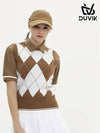 Round Deformation Argyle Knit Vest DD3WSV271BK - DUVIK - BALAAN 2