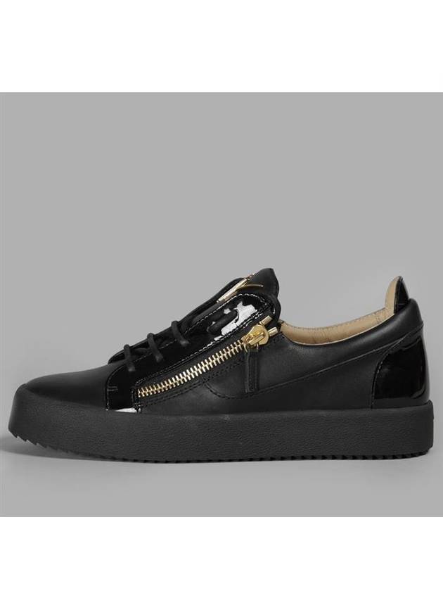 Frankie Crocodile Effect Low-Top Sneakers Black - GIUSEPPE ZANOTTI - BALAAN 4